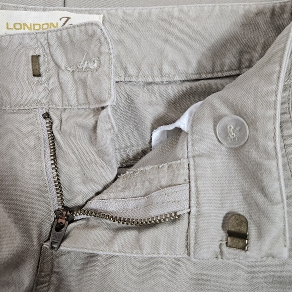 London Jean‎ Khaki Christie Fit Sailor Flare Chino Pants Size 2 Short Women's - Picture 4 of 9